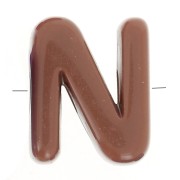 Juego de cuentas de letras acrílicas Abecedario 21x17 mm - N - Multicolor x10|raw }}