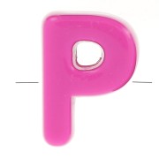 Juego de cuentas de letras acrílicas alfabeto 21x15 mm - P - Multicolor x10|raw }}