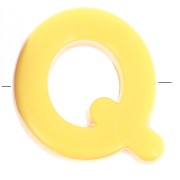 Letra del abecedario surtido 20x18 mm acrílico - Q - Multicolor x10|raw }}