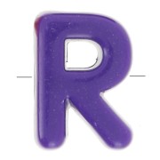 Juego de cuentas de letras acrílicas alfabeto 21x15 mm - R - Multicolor x10|raw }}
