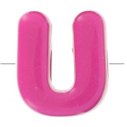 Letra del abecedario surtido 20x17 mm acrílico - U - Multicolor x10|raw }}