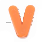 Juego de cuentas de letras acrílicas Abecedario 21x17 mm - V - Multicolor x10|raw }}