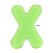 Juego de cuentas de letras acrílicas alfabeto 21x15 mm - X - Multicolor x10|raw }}