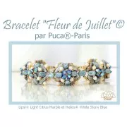 Cuentas de cristal Lipsi® de Puca® 4x6 mm - Mármol zanahoria brillante x10g