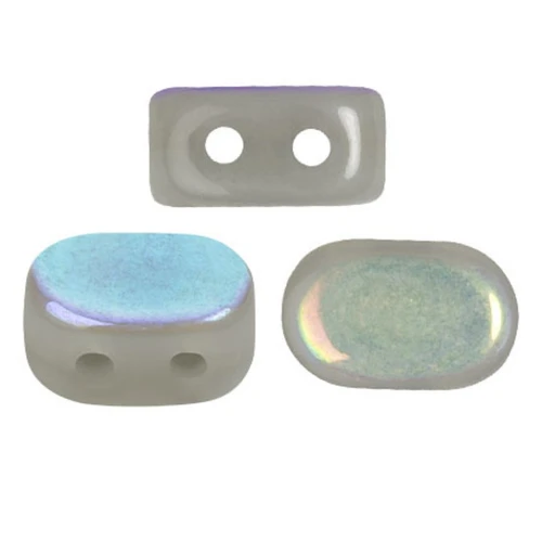 Cuentas de cristal Lipsi® de Puca® 4x6 mm - Gris moteado AB x10g