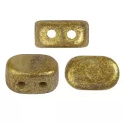 Cuentas de cristal Lipsi® de Puca® 4x6 mm - Gris moteado oro moteado x10g