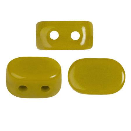 Cuentas de cristal Lipsi® de Puca® 4x6 mm - Aguacate verde x10g