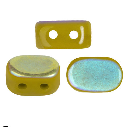 Cuentas de cristal Lipsi® de Puca® 4x6 mm - Aguacate verde AB x10g
