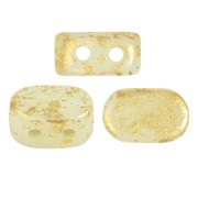 Cuentas de cristal Lipsi® de Puca® 4x6 mm - Salpicadura de oro cítrico claro x10g|raw }}