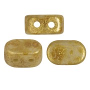 Cuentas de cristal Lipsi® de Puca® 4x6 mm - Oro claro cítrico moteado x10g