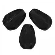 Cuentas en forma de pera facetadas de 10 x 7 mm - Jet x20