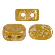 Cuentas de cristal Lipsi® de Puca® 4x6 mm - Amarillo Ámbar Oro salpicado x10g|raw }}