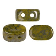 Cuentas de cristal Lipsi® de Puca® 4x6 mm - Ámbar amarillo mármol x10g|raw }}