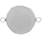 Entrepieza engarzada para cabujón de fondo plano de 20 mm - Acero inoxidable 304L x1|raw }}