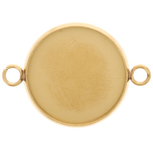Entrepieza engarzada para cabujón de fondo plano de 18 mm - Acero inoxidable 304L Dorado x1