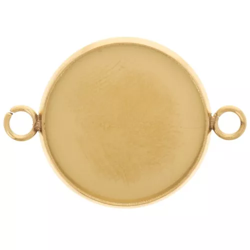 Entrepieza engastada para cabujón de base plana de 18 mm - Acero inoxidable 303L Dorado x1
