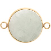 Entrepieza engastada para cabujón de base plana de 18 mm - Acero inoxidable 303L Dorado x1