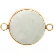 Entrepieza engastada para cabujón de base plana de 18 mm - Acero inoxidable 303L Dorado x1