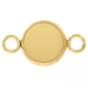 Entrepieza engarzada para cabujón de fondo plano de 8 mm - Acero inoxidable 304L Dorado x1