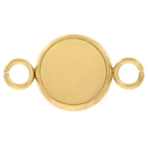 Entrepieza engarzada para cabujón de fondo plano de 8 mm - Acero inoxidable 304L Dorado x1