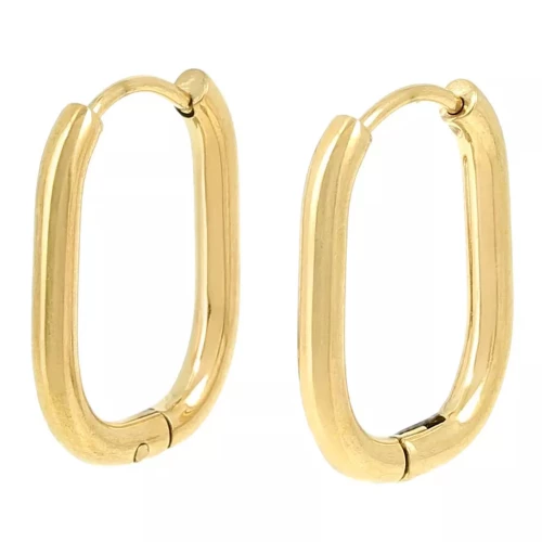 Pendientes de aros ovalados de 22 x 15 mm - Acero inoxidable 304L Dorado x20