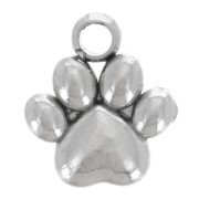 Dije de pata de perro 6,7x6 mm - acero inoxidable 304 x1