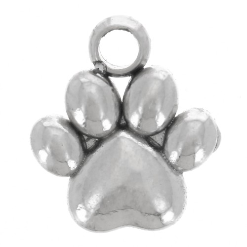 Dije de pata de perro 6,7x6 mm - acero inoxidable 304 x1