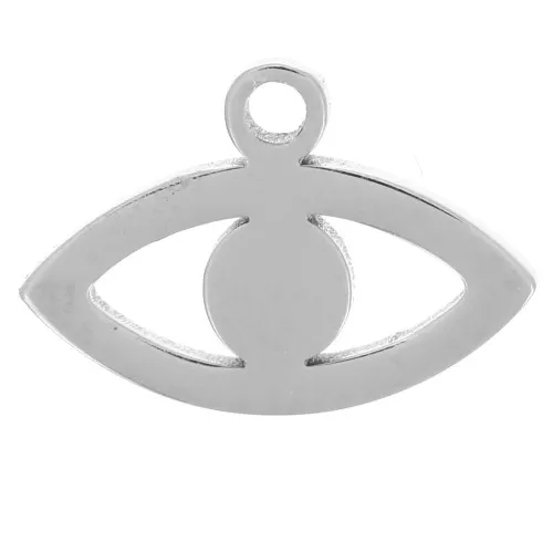 Dijes de ojo 6,5x9 mm - Acero inoxidable 316L x4
