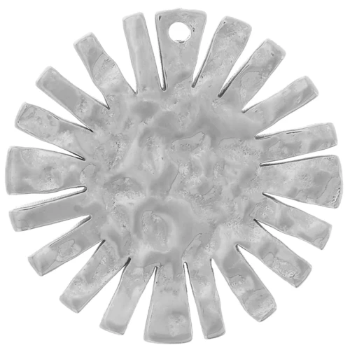 Dije de sol martillado de 15 mm - acero inoxidable 316L x1