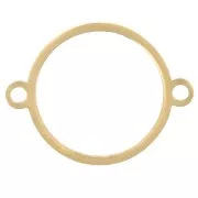 10 mm círculo hueco Entrepieza - Acero inoxidable 316L dorado x1