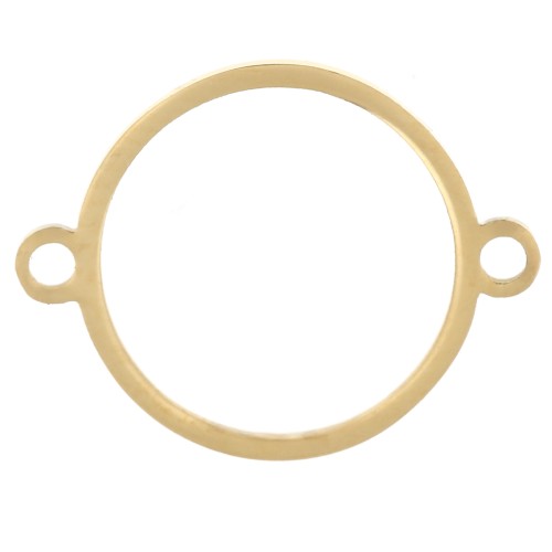 10 mm círculo hueco Entrepieza - Acero inoxidable 316L dorado x1