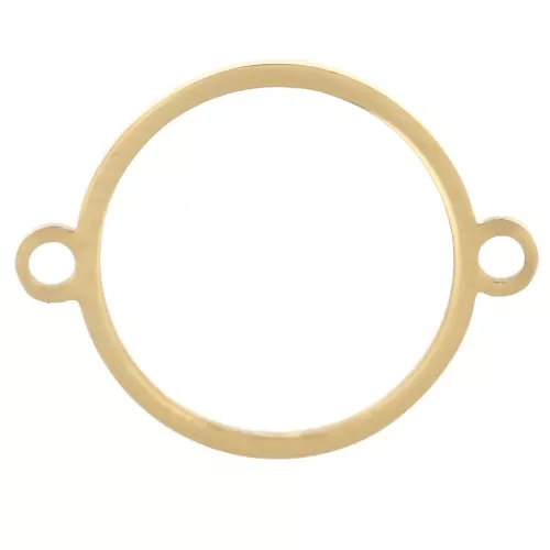 10 mm círculo hueco Entrepieza - Acero inoxidable 316L dorado x1