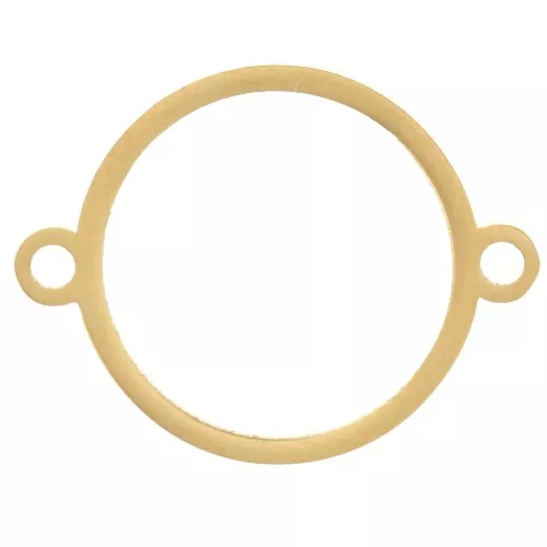 Entrepieza de círculo hueco 15 mm - Acero inoxidable 316L dorado x1