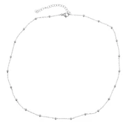 Forçat gargantilla de malla con pequeñas bolas de 3 mm - Acero inoxidable 304L x46cm