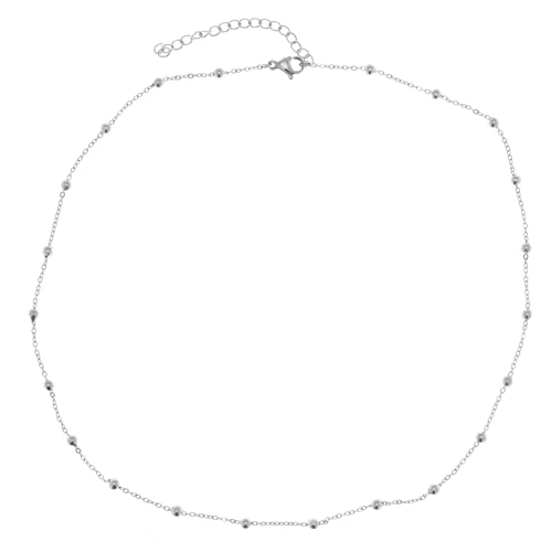 Forçat gargantilla de malla con pequeñas bolas de 3 mm - Acero inoxidable 304L x46cm