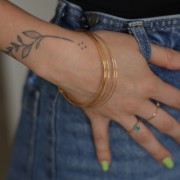 Pulsera brazalete semanal de 7 bandas - 65 mm - Acero inoxidable 304L