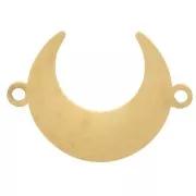 Entrepieza de media luna 14x10 mm - Acero inoxidable 316L dorado x1