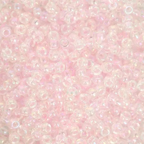Miyuki Rocalla 11/0 265 - Transparente Rosa Pálido AB x8g