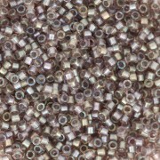 Miyuki Delica 11/0 DB1772 - Cristal AB forrado de peltre brillante x8g