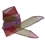 Cinta de seda 25 mm Tie and Dye Mimosa Rojo/Purple/Khaki x85cm|raw }}