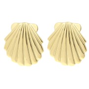 Ganchos pendientes de concha de 24 mm - Acero inoxidable 304L Dorado x2|raw }}