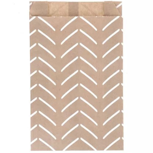 Bolsa de papel 12x4,5x19,5 cm - Diseño Epis - Kraft blanco x1