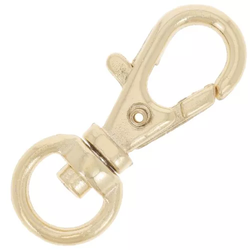 Llavero mosquetón 32 mm - Dorado con oro fino x1