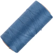 Bobina de hilo encerado Linhasita para micro macramé 0,35 mm - Azul Denim (119) x448m