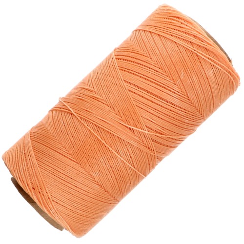 Bobina de hilo encerado Linhasita para micro macramé 0,35 mm - Naranja claro (216) x448m