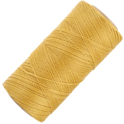 Bobina de hilo encerado Linhasita para micro macramé 0,5 mm - Mostaza (1466) x335m