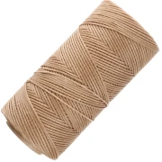 Bobina de hilo plano encerado Linhasita para macramé de 1,4 mm - Cinnamon (PALHA) x 130 m