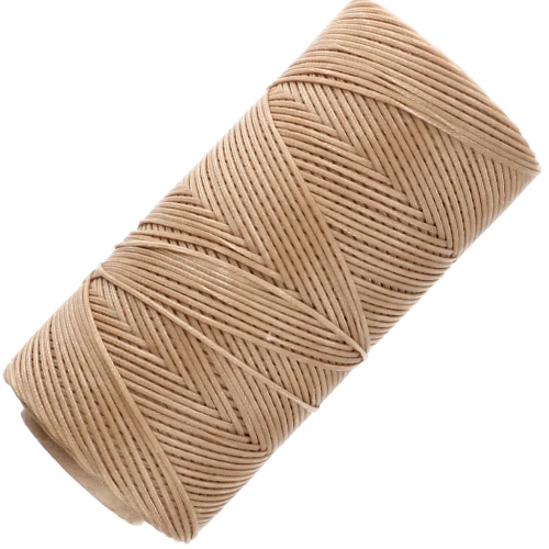 Bobina de hilo plano encerado Linhasita para macramé de 1,4 mm - Cinnamon (PALHA) x 130 m