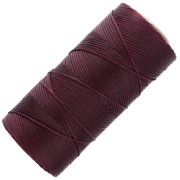 Bobina de hilo plano encerado Linhasita para macramé de 1,4 mm - Cherry Black (630) x 130 m