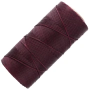 Bobina de hilo plano encerado Linhasita para macramé de 1,4 mm - Cherry Black (630) x 130 m